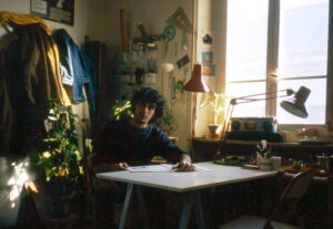 Andrea in the house on via Emilia Ponente, Bologna, 1981